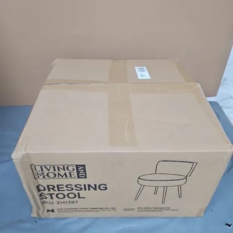 LIVING HOME DRESSING STOOL – BOXED, WHITE