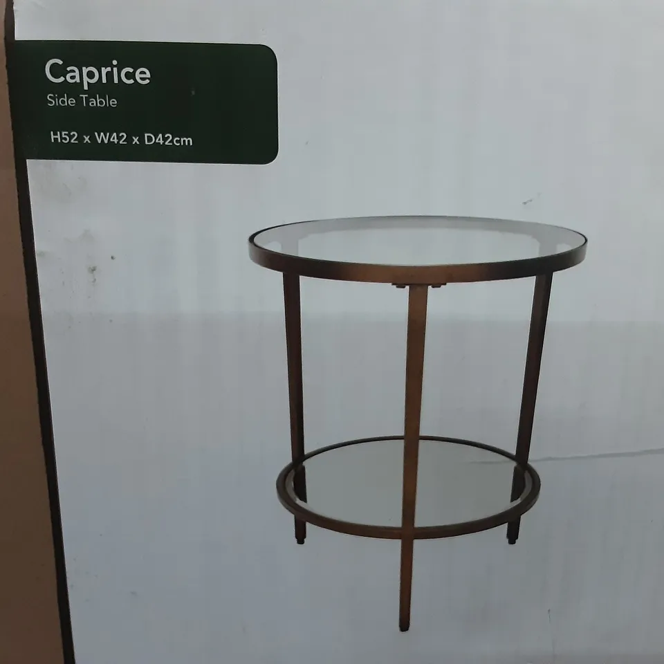 BOXED CAPRICE SIDE TABLE - H52 X W42 X D42 CM