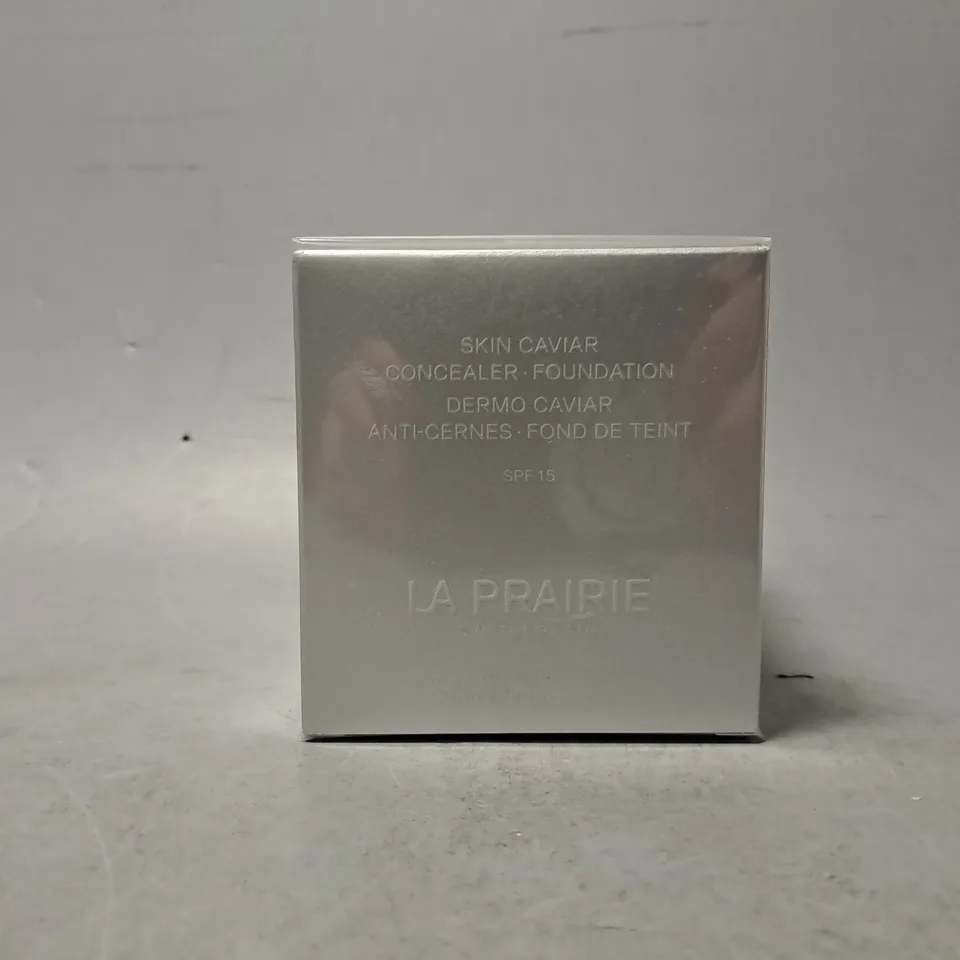 SEALED LA PRAIRIE SKIN CAVIAR CONCEALER FOUNDATION SPF 15 CREME PECHE