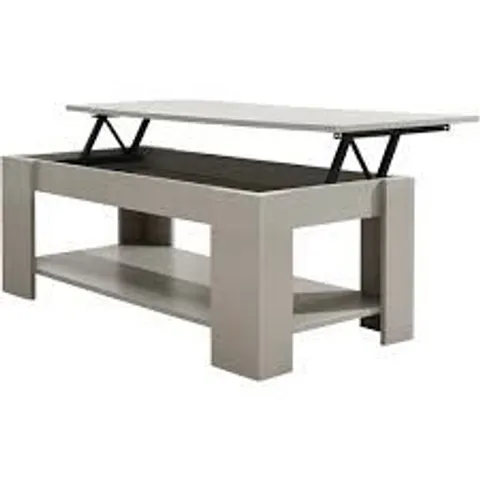 BOXED GFW LIFT UP COFFEE TABLE - LIGHT GREY (1 BOX)