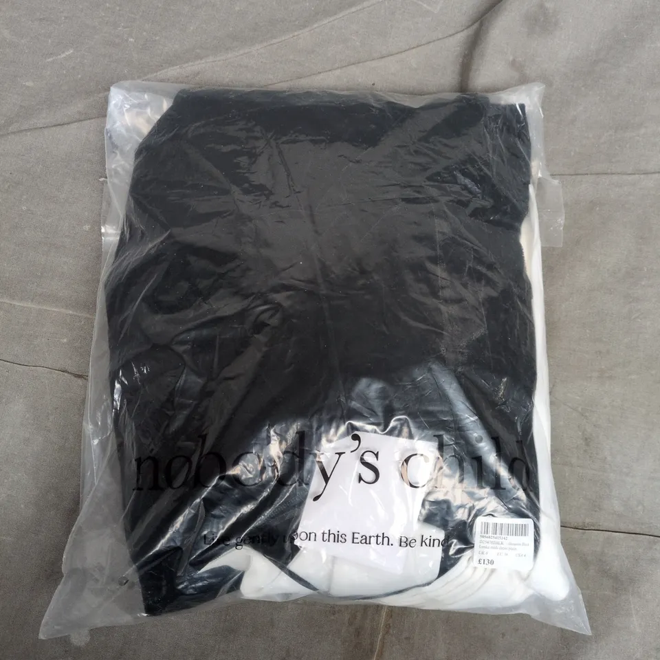 BAGGED NOBODYS CHILD LENKA MIDI DRESS PLAIN IN OCCASION BLACK - UK 8