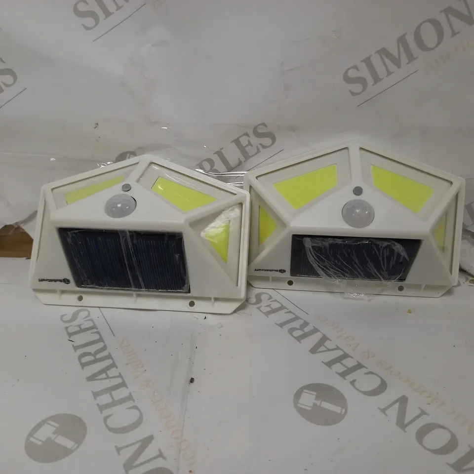 BUILDCRAFT SET OF 2 400 LUMENS SOLAR SECURITY LIGHTS