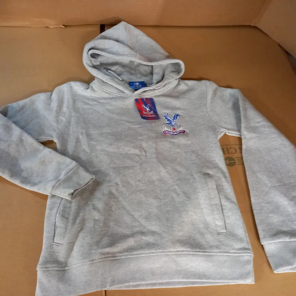 CRYSTAL PALACE F.C GREY HOODIE - 13 YRS