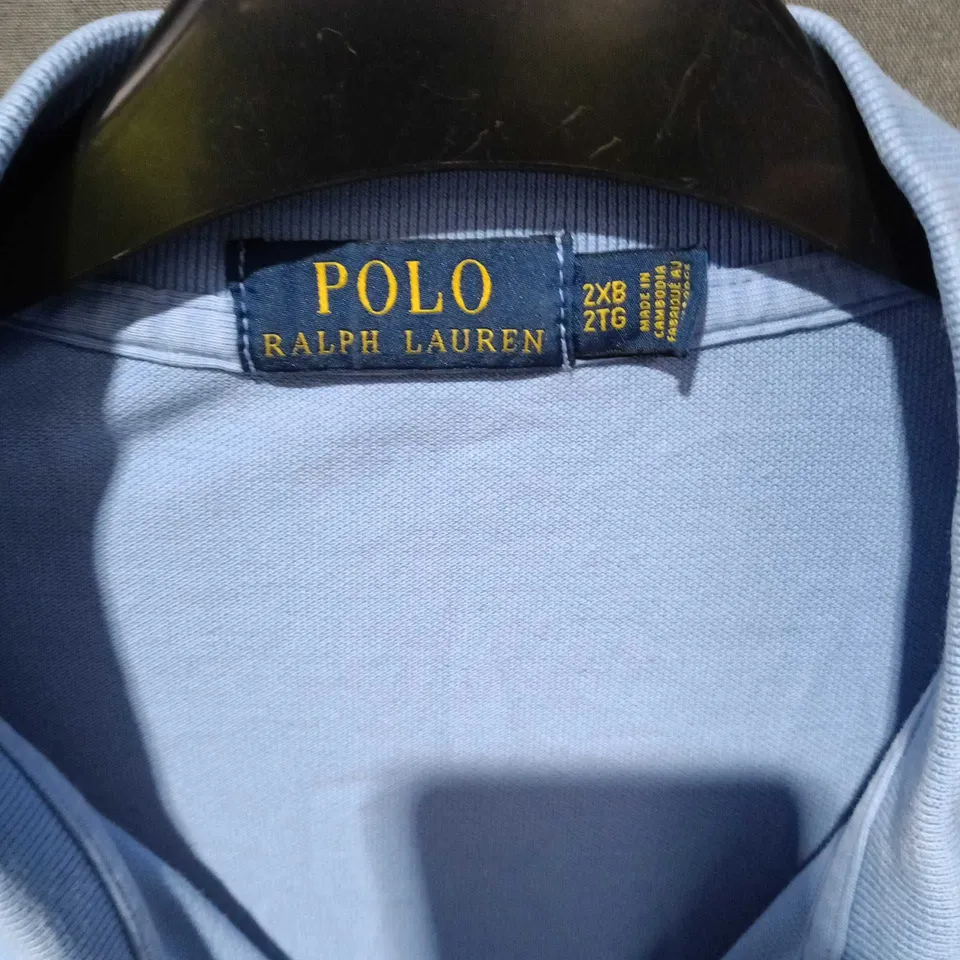 POLO RALPH LAUREN LIGHT BLUE POLO SHIRT SIZE M 