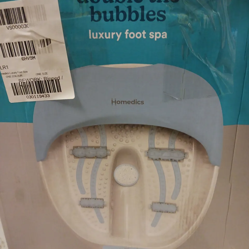 HOMEDICS LUXURY FOOT SPA RRP £54.99