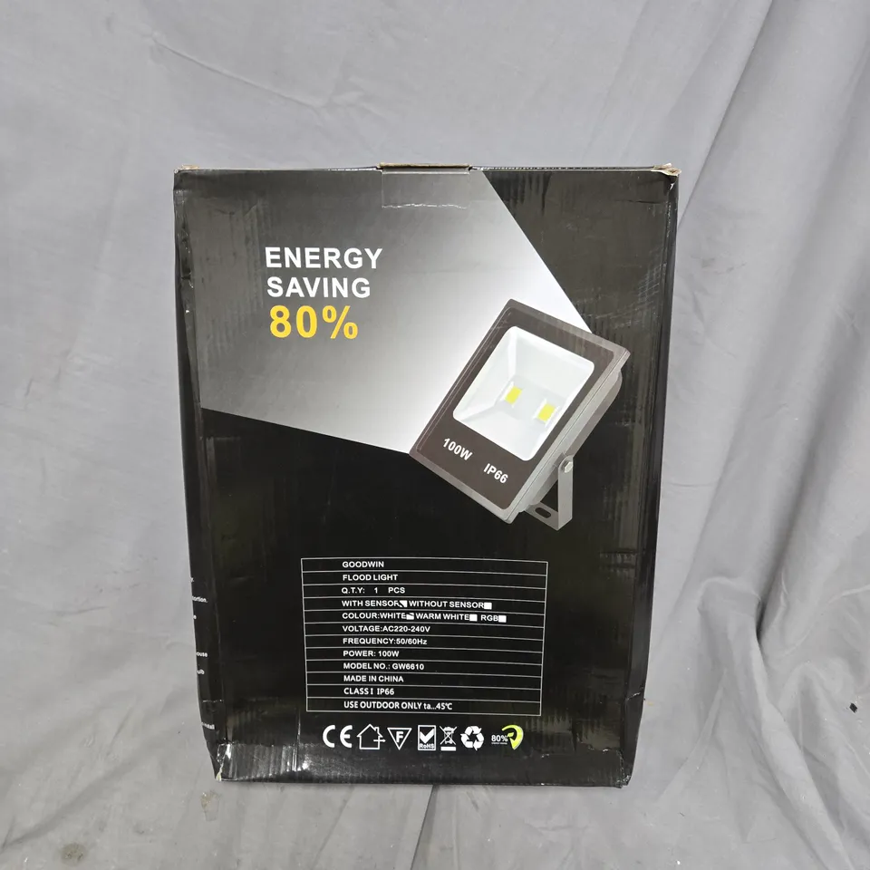 BOXED GOODWIN FLOODLIGHT WITH SENSOR 100W