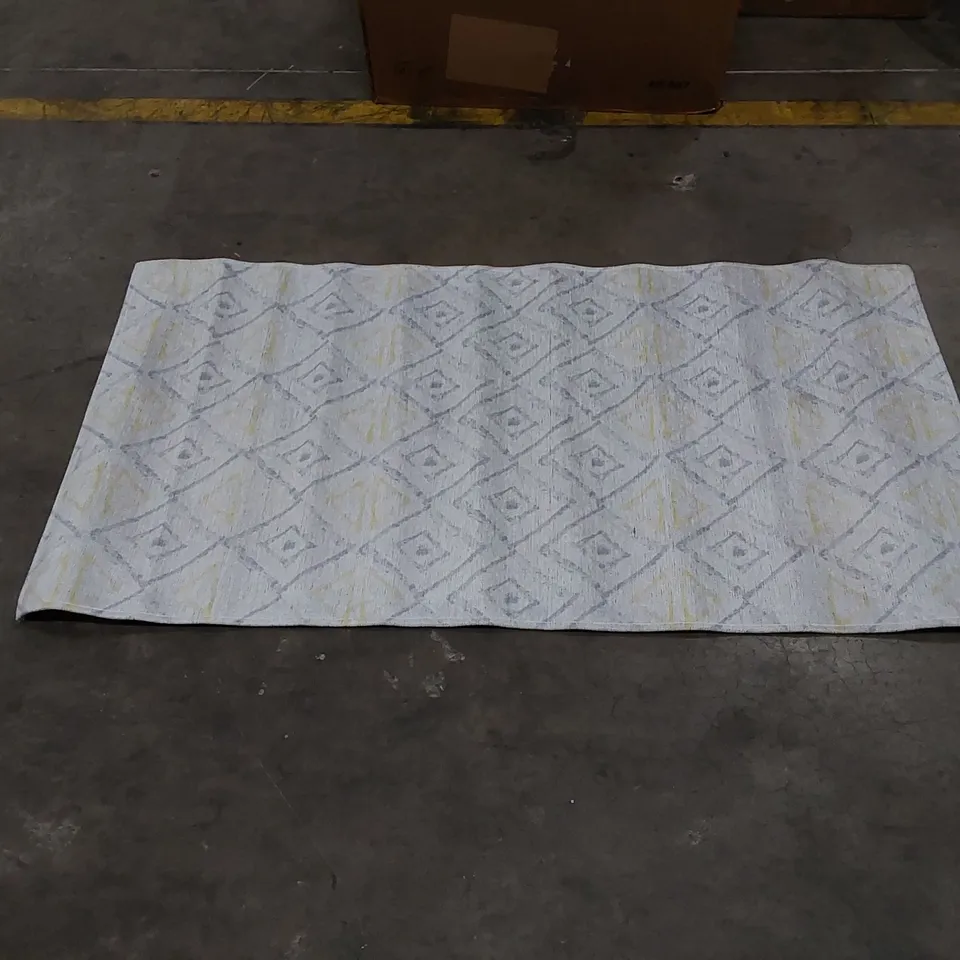 LAMAVOLA LINE RUG YELLOW/GREY // SIZE: 80 X 150cm
