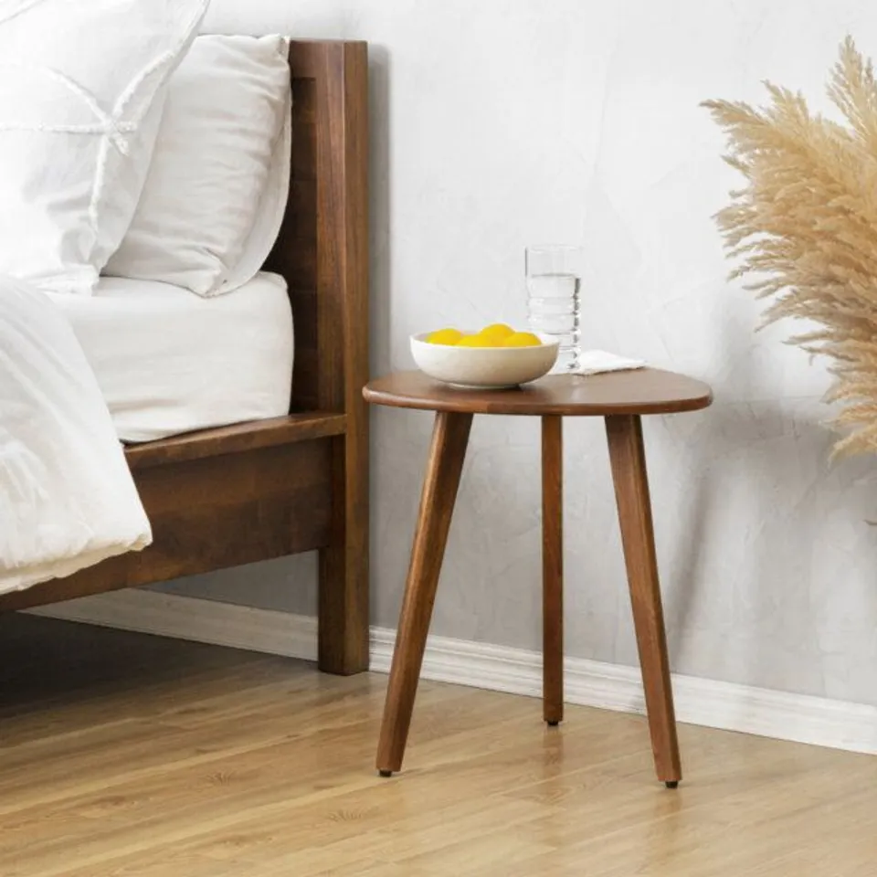 BOXED ALEA SOLID WOOD SIDE TABLE