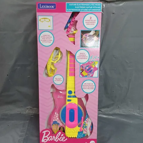 BARBIE ELECTRONIC LIGHTING GUITAR WITH MIC IN GLASSES SHAPE