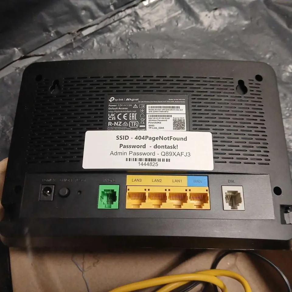 BOXED TP-LINK ARCHER VR1210V ADSL/VDSL MODEM ROUTER 