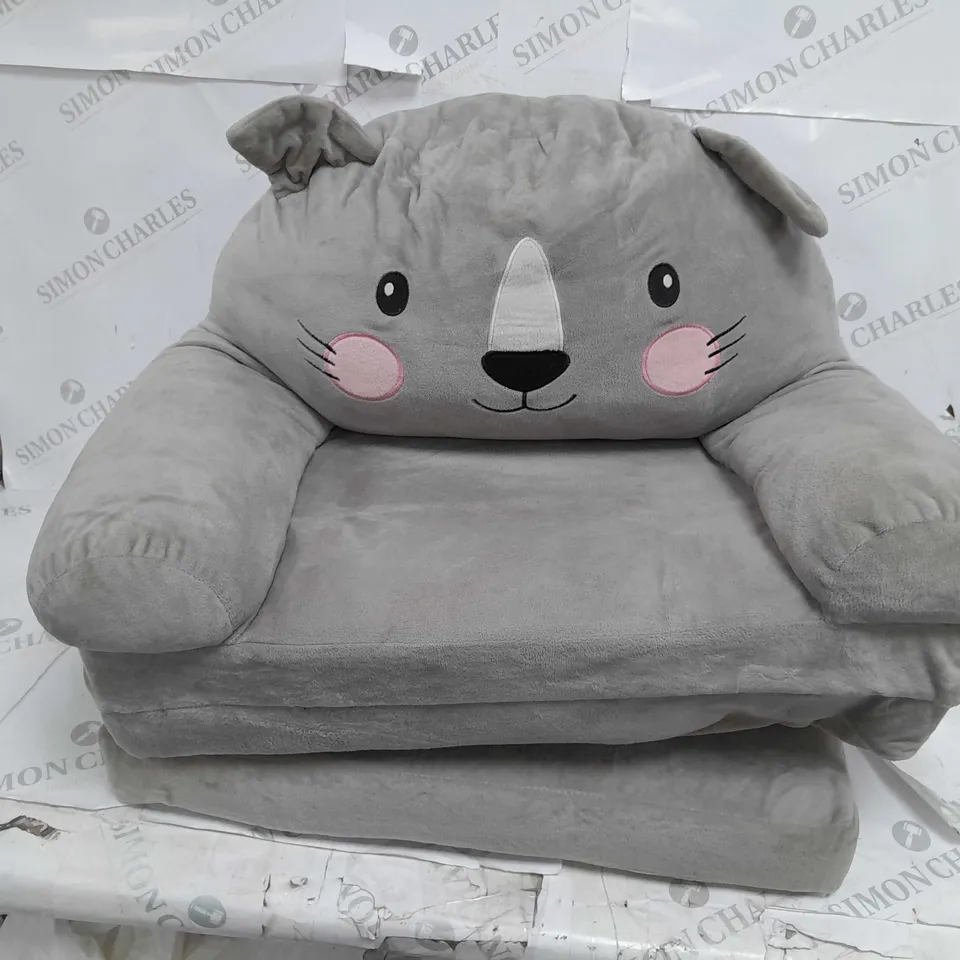 GREY KIDS SEAT/ FOLD OUT BED