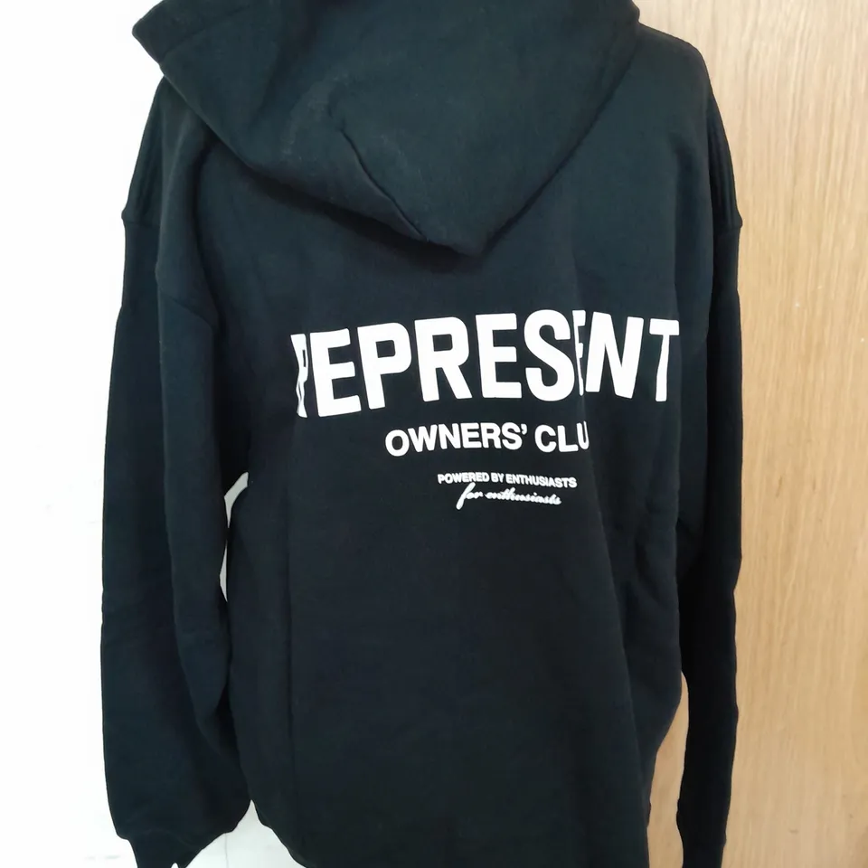 REPRESENT OWNER'S CLUB JERSEY HOODIE IN BLACK SIZE M