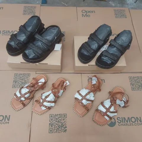 PALLET CONTAINING APPROXIMATELY 170x ASSORTED BRAND NEW DESIGNER SHOES INCLUDING: SIMPLY BE SANDALS/SHOES ECT