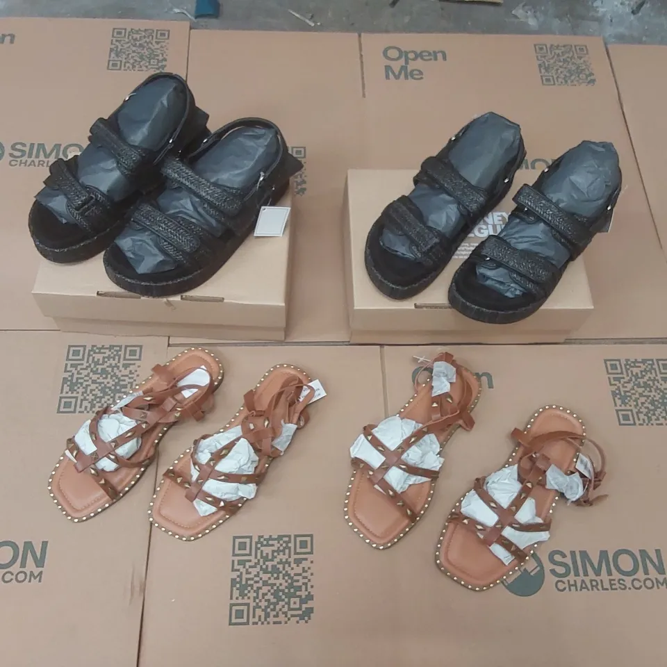 PALLET CONTAINING APPROXIMATELY 170x ASSORTED BRAND NEW DESIGNER SHOES INCLUDING: SIMPLY BE SANDALS/SHOES ECT