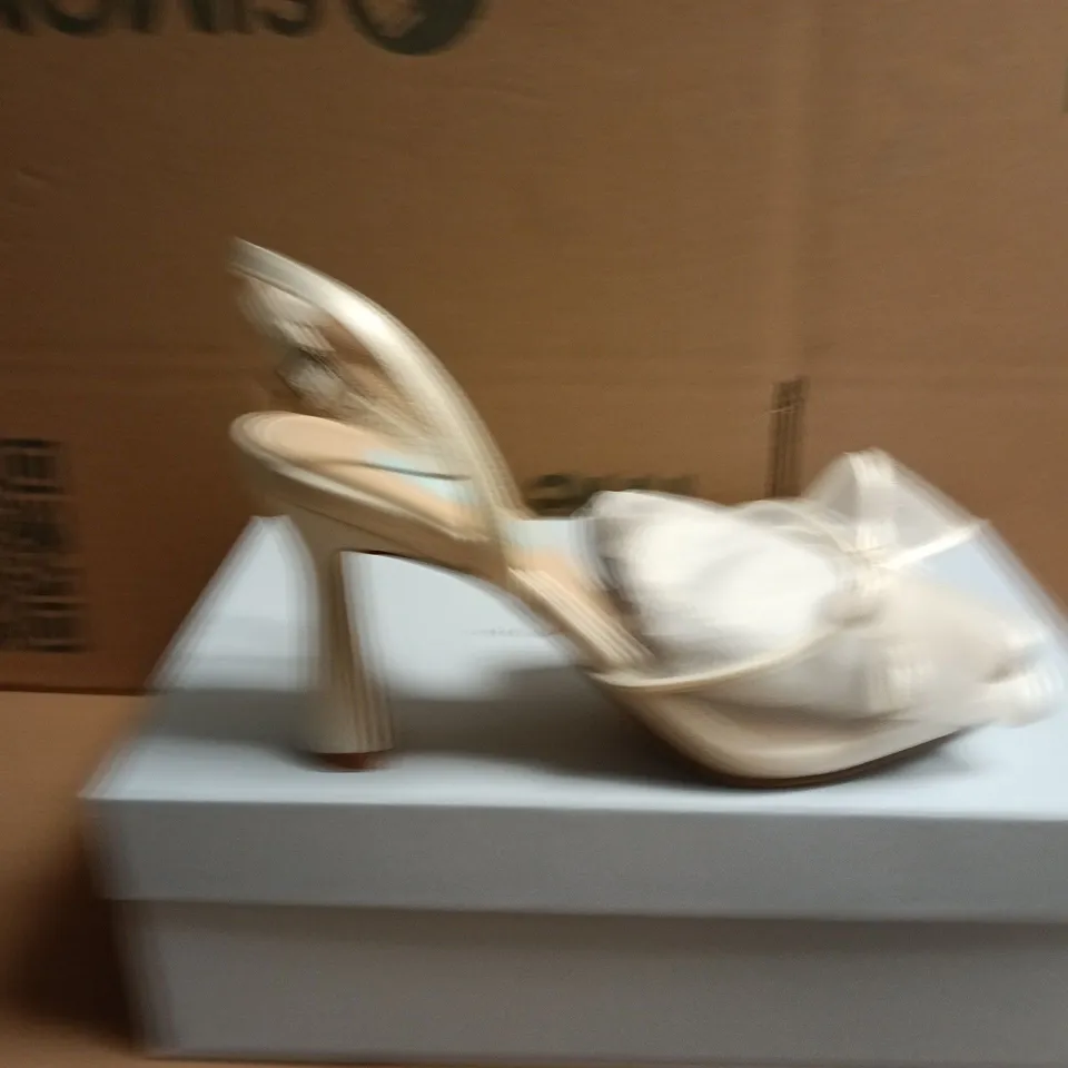 BOXED PAIR OF CHARLOTTE MILLS ANKLE STRAP SHOES - UK SIZE 5