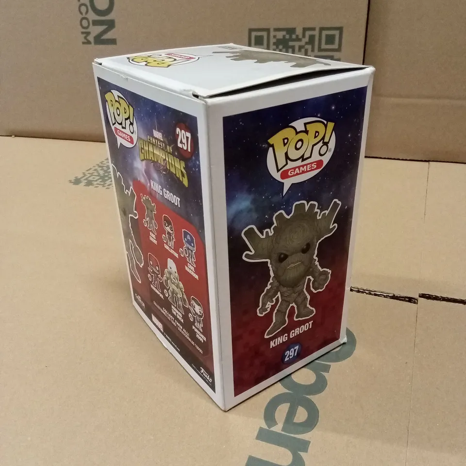BOXED FUNKO POP MARVEL CONTEST OF CHAMPIONS 297 KING GROOT BOBBLE-HEAD
