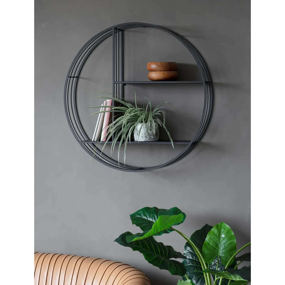 BOXED WINGATE 3 PIECE CIRCLE METAL ACCENT SHELF