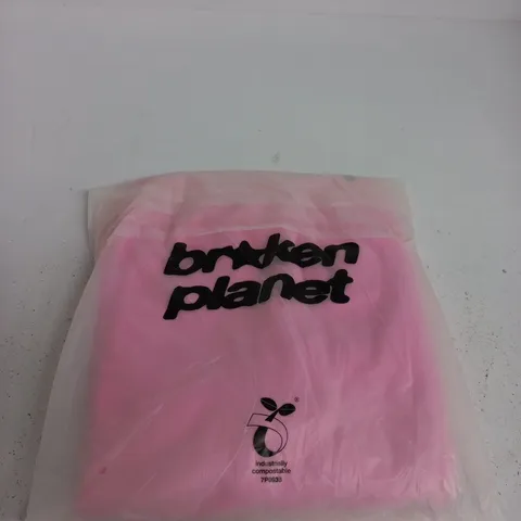 BROKEN PLANET STAR LOGO SUNFADED CREWNECK SWEATSHIRT – CANDY PINK, MEDIUM