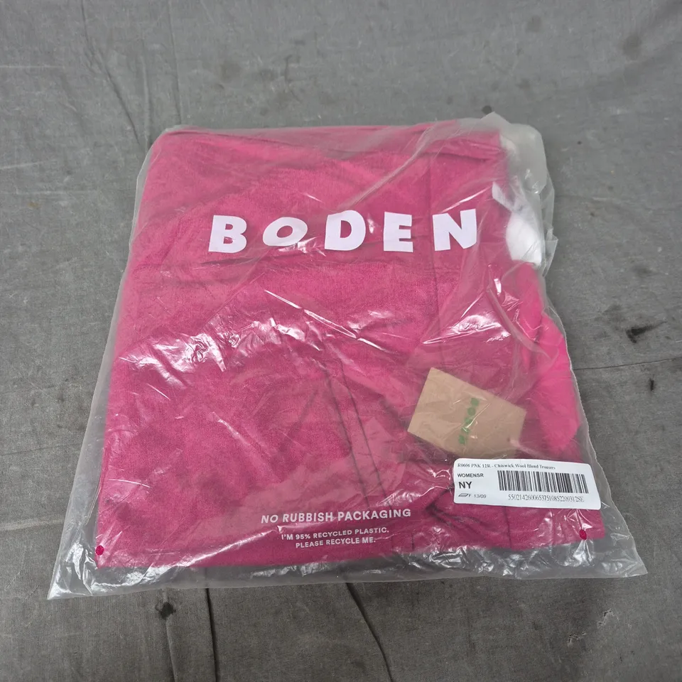BODEN WOMEN'S CHISWICK WOOL BLEND TROUSERS – PINK, UK 12R