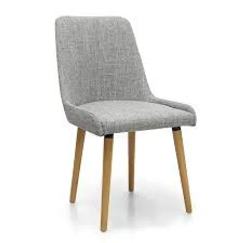 BOXED CAPRI SET OF 2 GREY FLAX EFFECT WEAVE DINING CHAIR