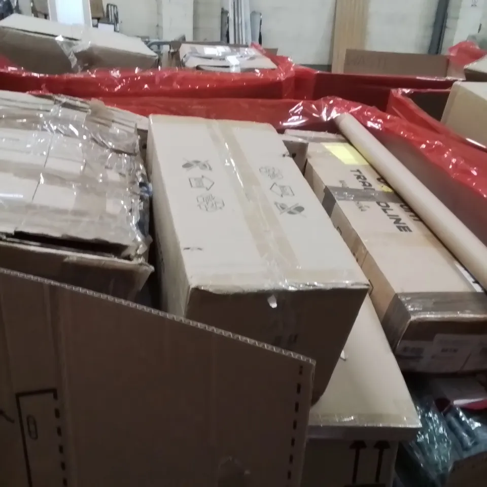 PALLET OF ASSORTED HOUSEHOLD GOODS AND PRODUCTS TO INCLUDE;LETTER CATCHER,BREAD MAKER MACHINE,STEAM CLEANER 