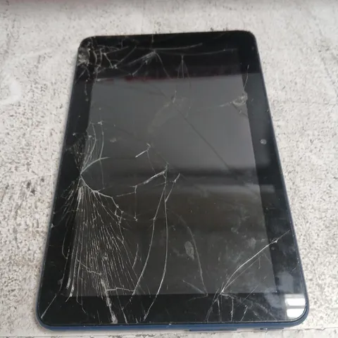 AMAZON FIRE TABLET β BLUE BACK, CRACKED SCREEN
