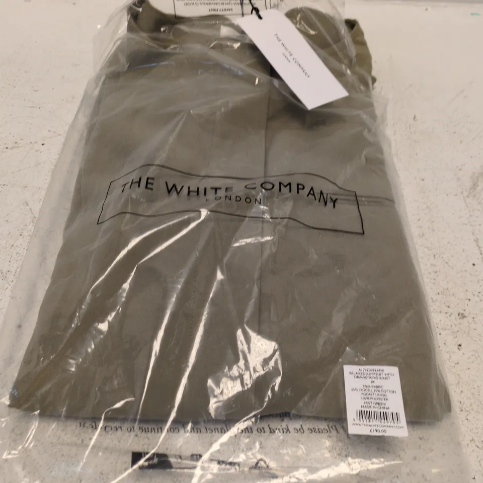 THE WHITE COMPANY RELAXED JUMPSUIT WITH DRAWSTRING WAIST – MIST GREEN, SIZE M