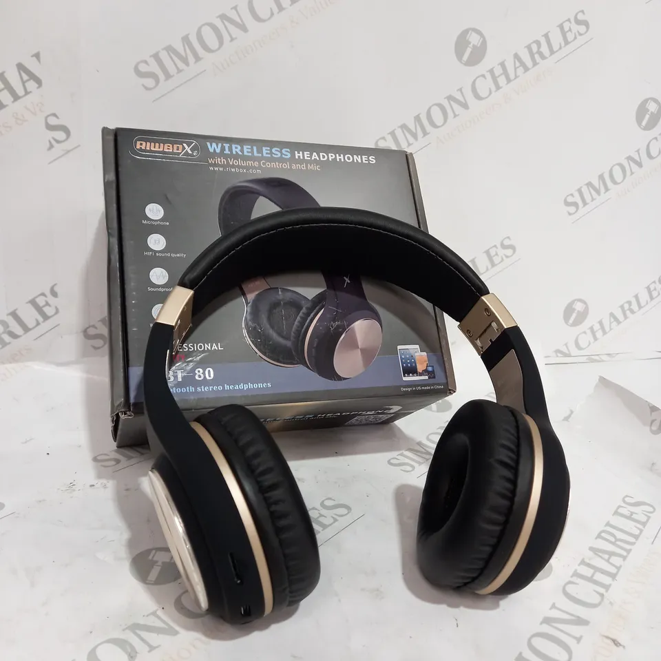 BOXED RIWBO WIRELESS HEADPHONES WITH VOICE CONTROL