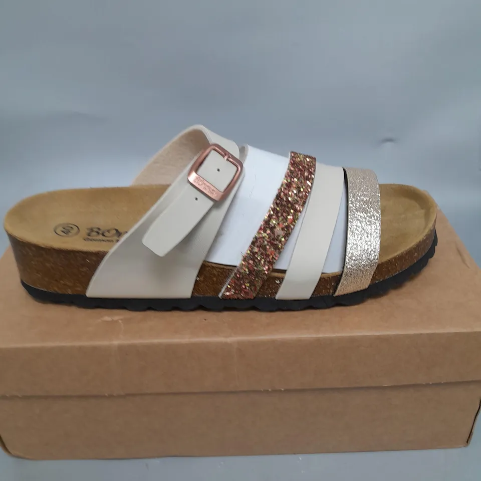 BONOVA MULTI STRAP SANDLE SHOES IN ROSE GOLD SIZE 7 