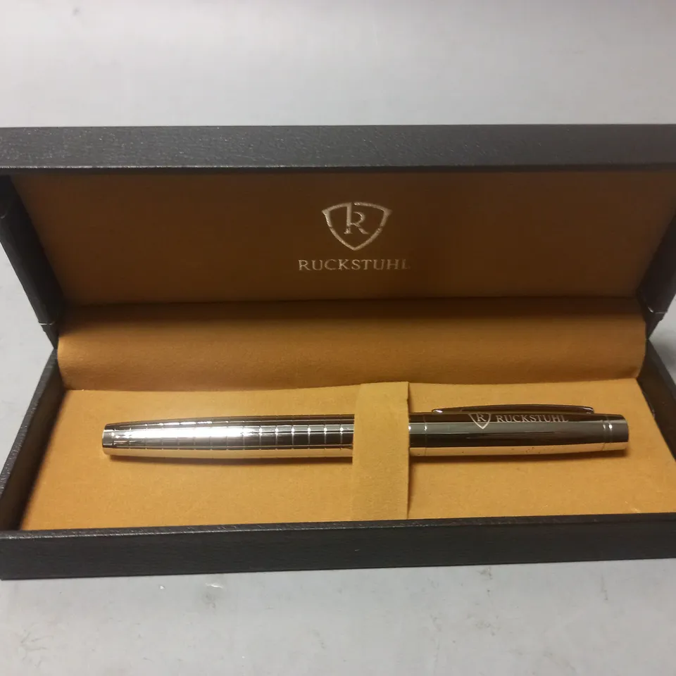 RUCKSTUHL STAINLESS STEEL LUXURY PEN IN GIFT BOX