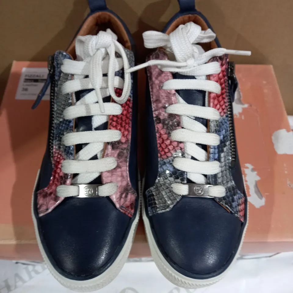 MODA IN PELLE FIZZALI LOW TOP TRAINER JAVY WITH SNAKE SKIN EFFECT EU SIZE 36 