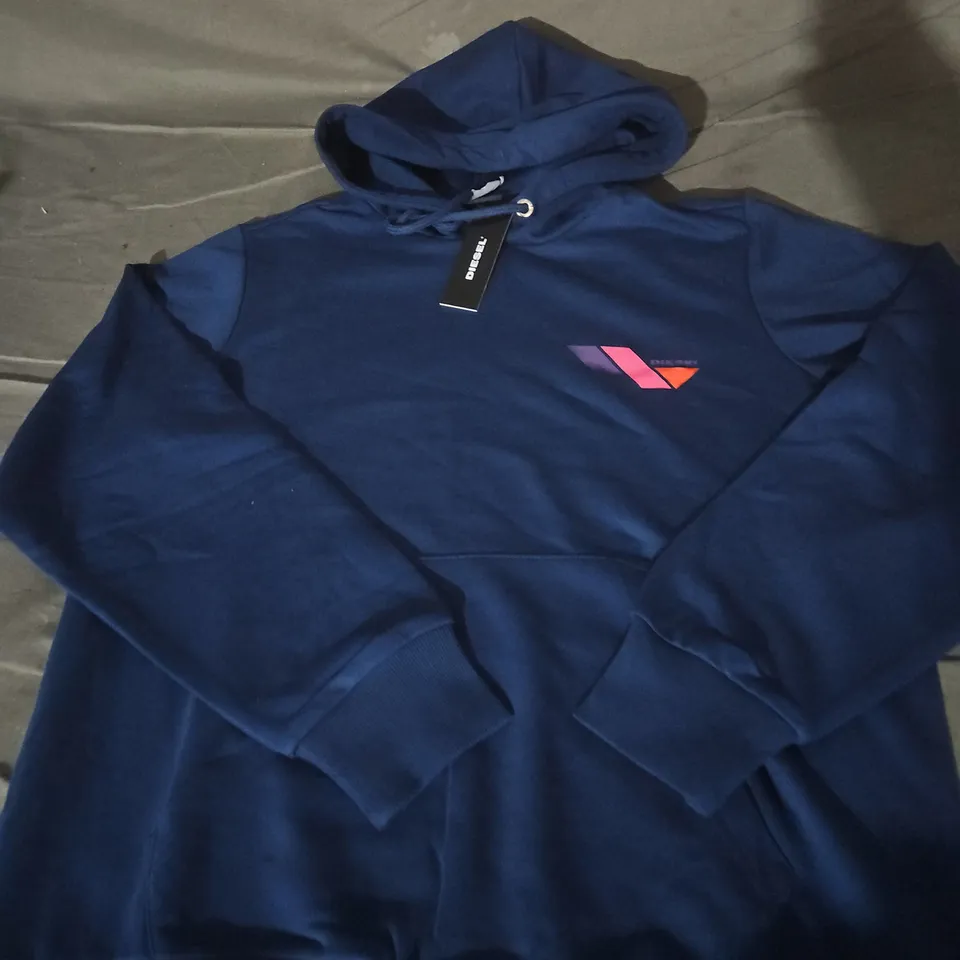 DIESEL GRAPHIC HOODIE - NAVY - SIZE M