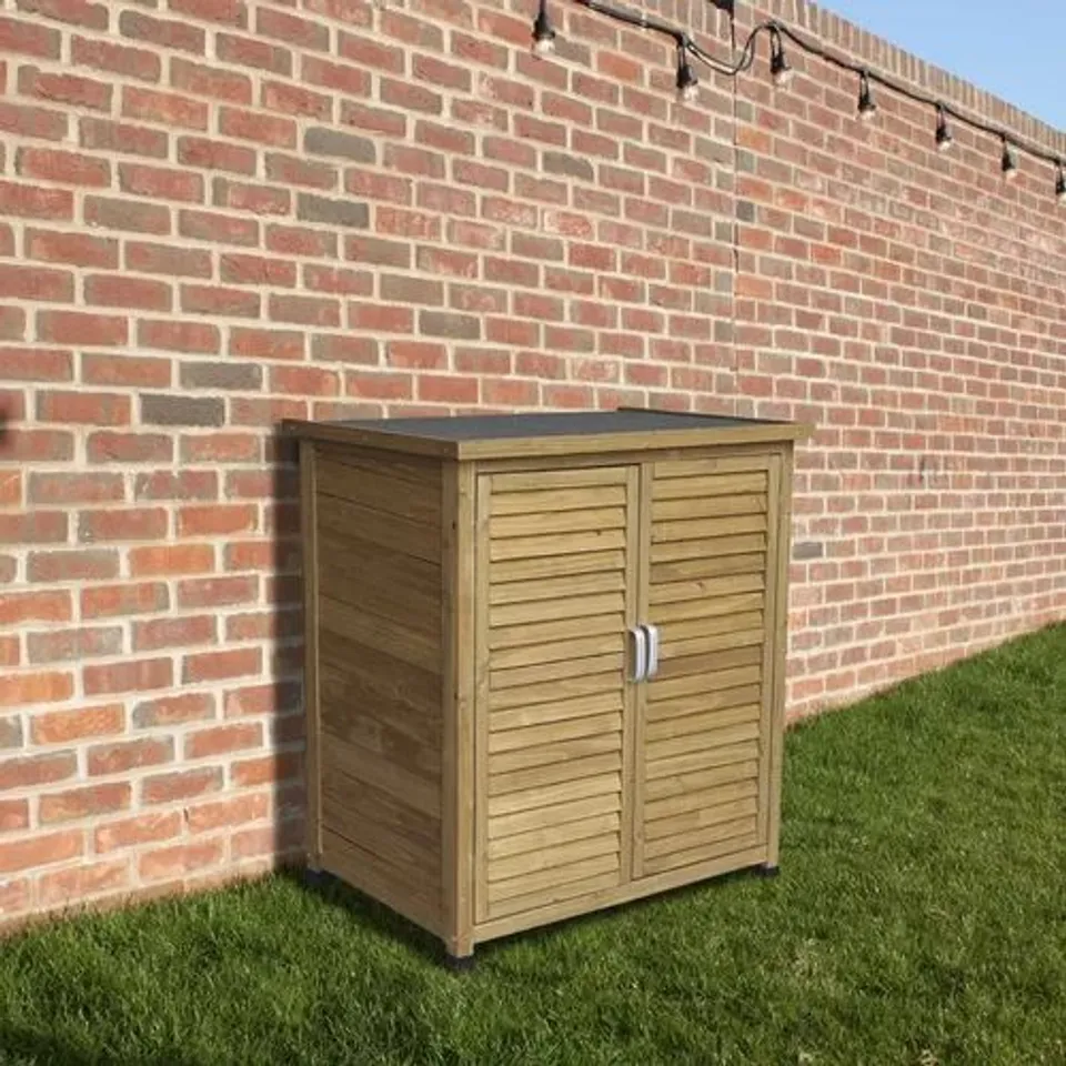 BOXED 3FT W X 1FT D SOLID WOOD SHIPLAP FLAT TOOL SHED (1 BOX)
