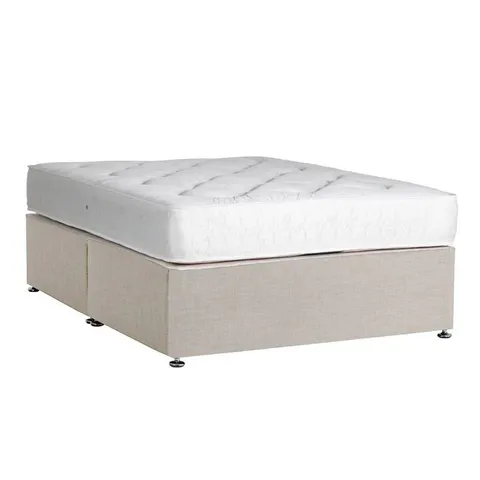BRAND NEW CAPRICORN 4'0 SMALL DOUBLE END LIST OTTOMAN DIVAN BASE - TAUPE (2 PARTS)