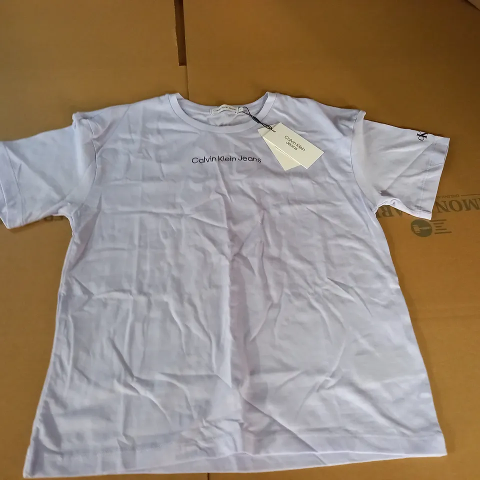 CALVIN KLEIN JEANS PURPLE T-SHIRT - 14Y