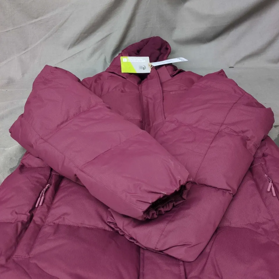 MOUNTAIN WAREHOUSE WOMEN'S BURGUNDY PADDED SNOW JACKET – UK 12 (EU 40, US 8)