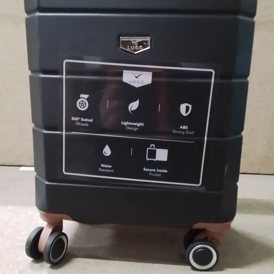 LUGG JETSET CABIN BAG BLACK AND BROWN 