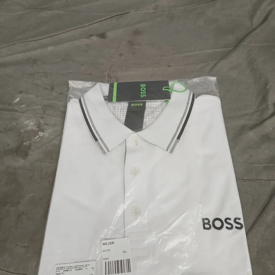 BOSS WHITE POLO SHIRT – UK 2XL