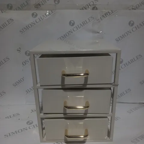 CREAM DRAWS WITH GOLD HANDLES