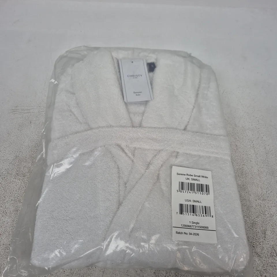 CHRISTY SERENE ROBE WHITE – UK SMALL