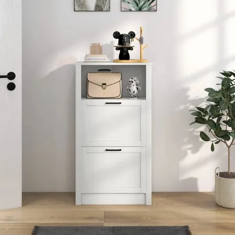 BOXED FLIP DOWN SHOE STORAGE CABINET
