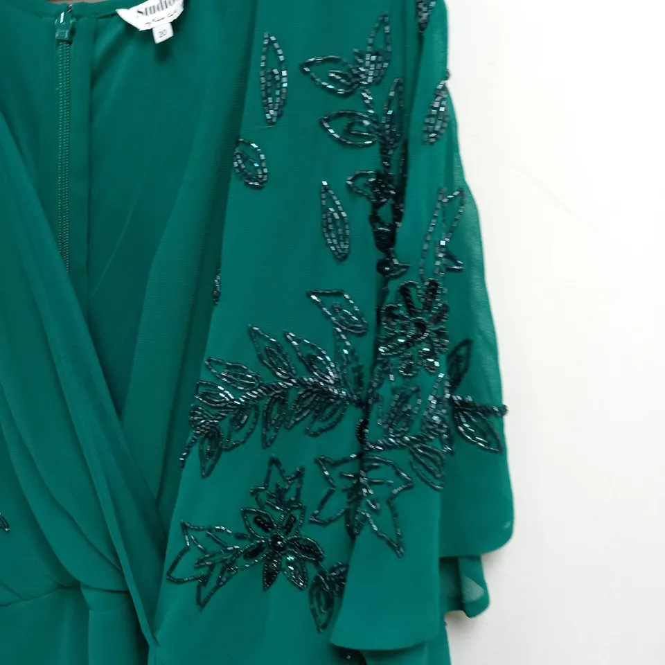 STUDIO PHASE EIGHT GREEN MAXI DRESS - UK 20