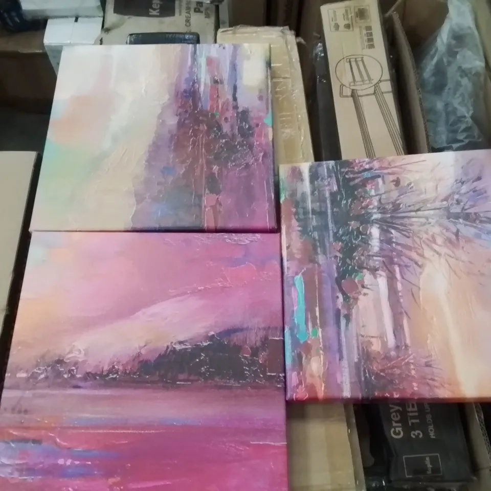 BOXED LOCH FYNE COLOUR BY SCOTT NAISMITH - 3 PIECE WRAPPED CANVAS PANORAMIC PAINTING (1 BOX)