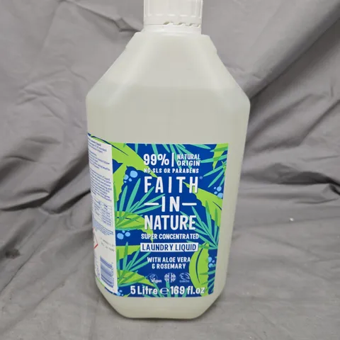 FAITH IN NATURE SUPER CONCENTRATED LAUNDRY LIQUID - ALOE VERA & ROSEMARY - 5L