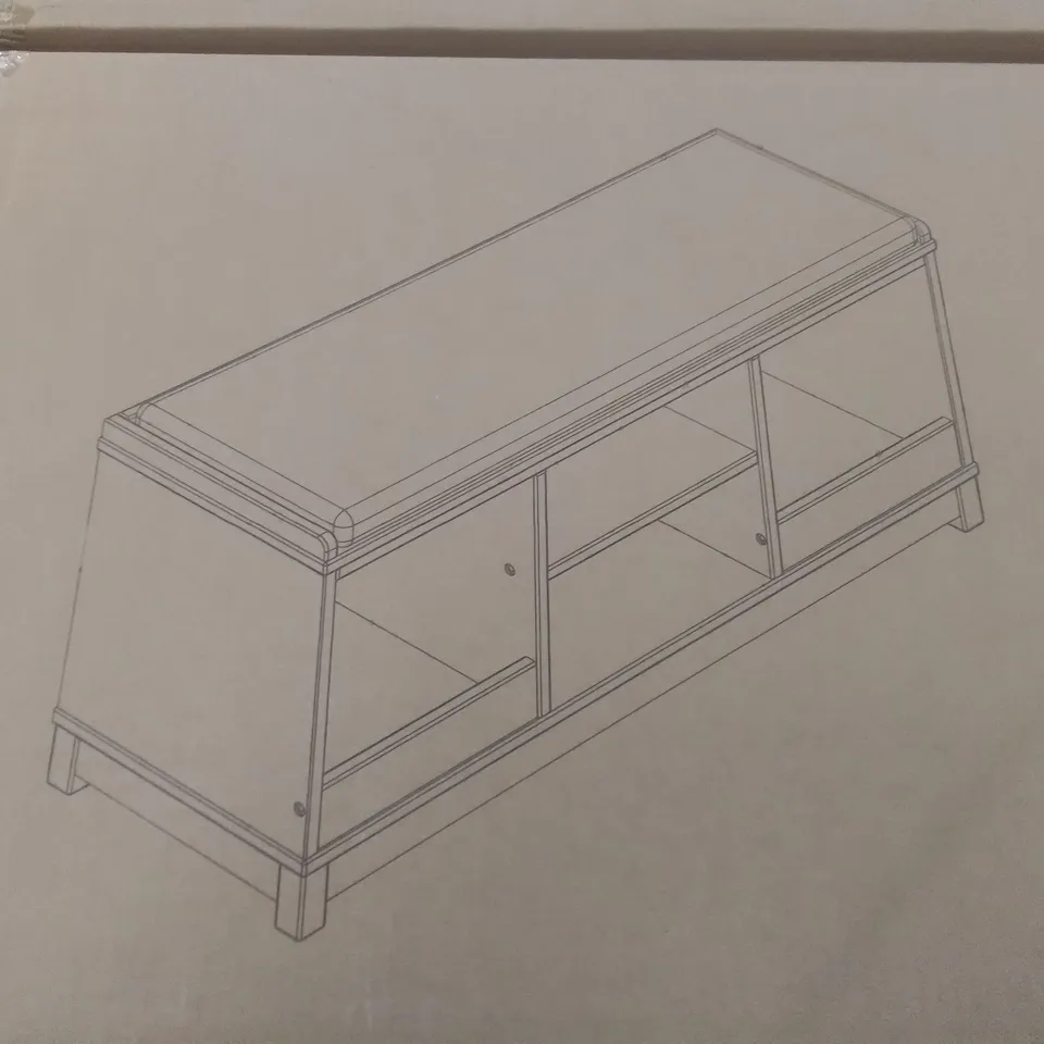 BOXED STORAGE BENCH - GREY