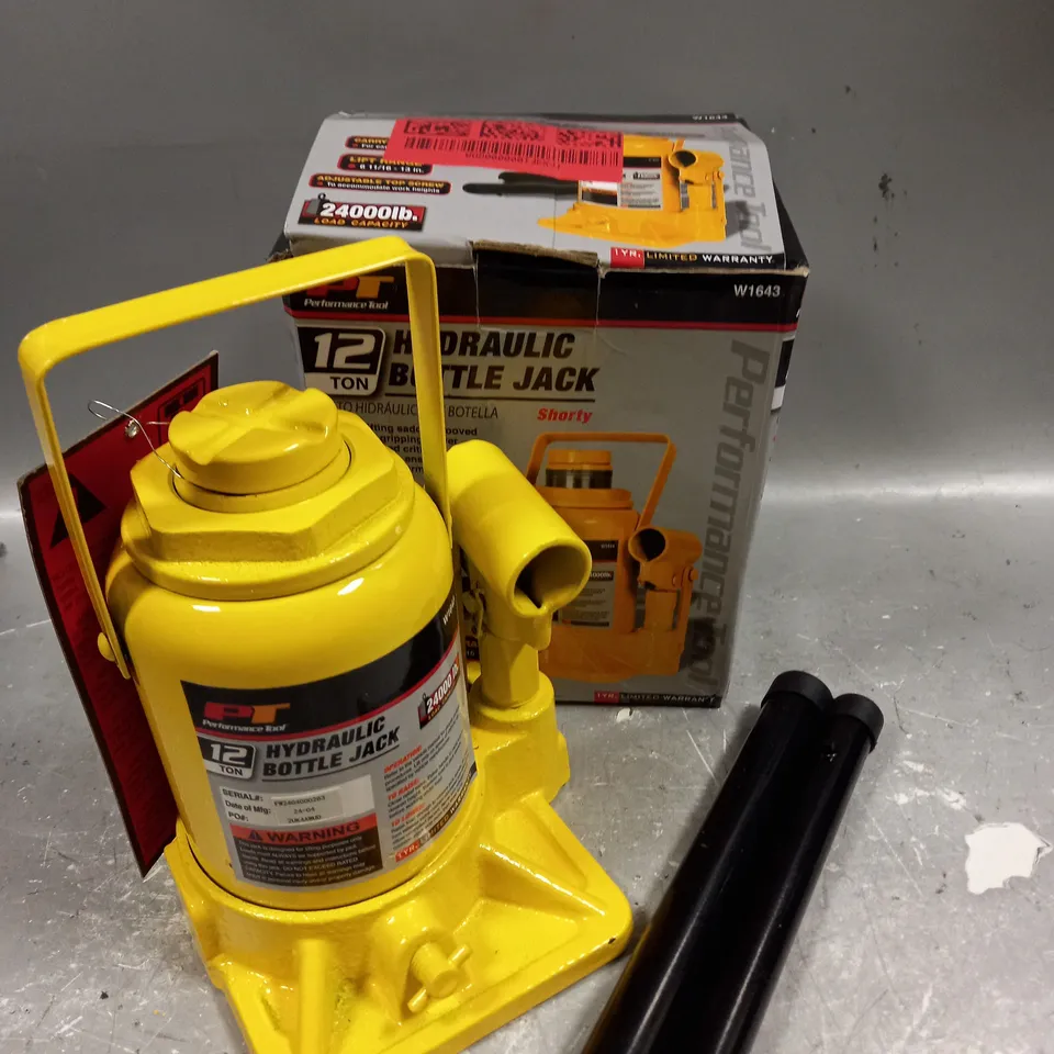 BOXED PERFORMANCE TOOL HYDRAULIC BOTTLE JACK 