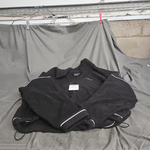 T/ALA 1/4 ZIP FLEECE JACKET – BLACK/IVORY – SMALL