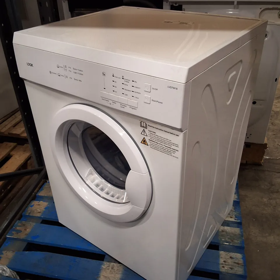 LOGIK LVD7W18 7 KG VENTED TUMBLE DRYER - WHITE