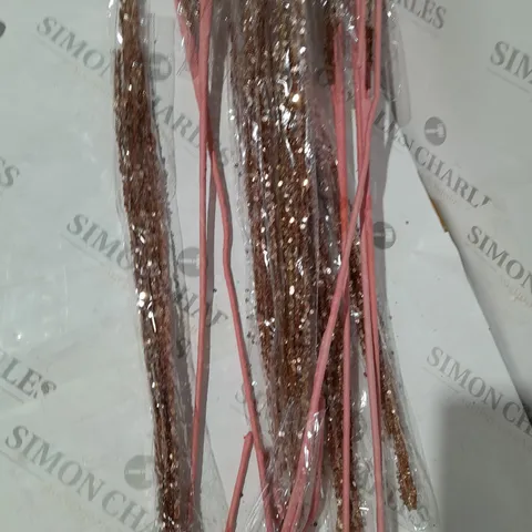 JULIEN MACDONALD SET OF 6 SPARKLE POINSETTIAS BLUSH