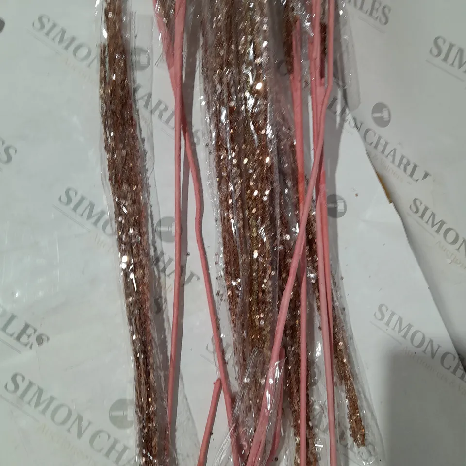 JULIEN MACDONALD SET OF 6 SPARKLE POINSETTIAS BLUSH